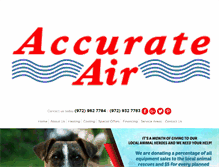 Tablet Screenshot of accurateairtx.com